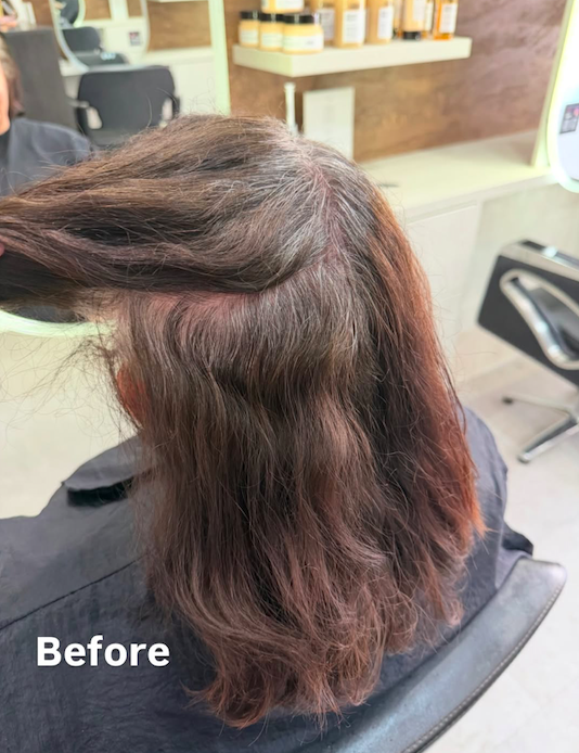 Grey blending journey client before image